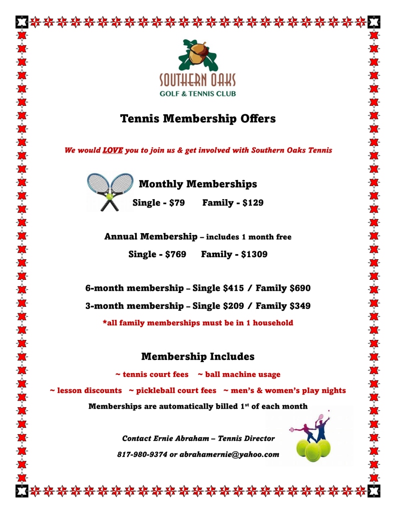 tennis membership